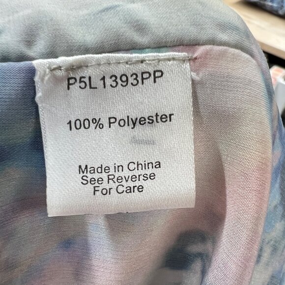 Parker Alfie Multicolor Abstract Print Dress Contrast Trim Size Small - Picture 12 of 14